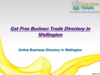 local Trade Directory in Wellington
