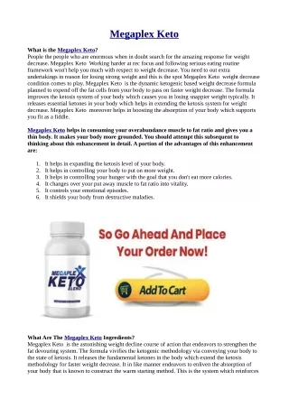 Megaplex Keto  can be mentioned online