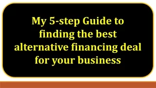 my 5 step guide to finding the best alternative