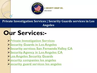 Los Angeles Security Guards