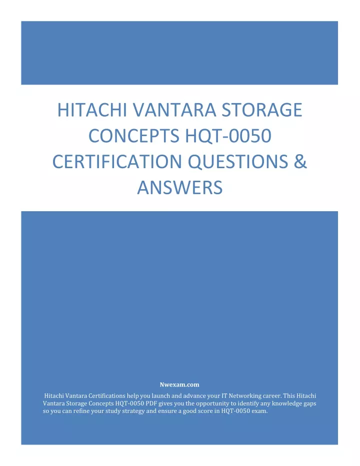 hitachi vantara storage concepts hqt 0050