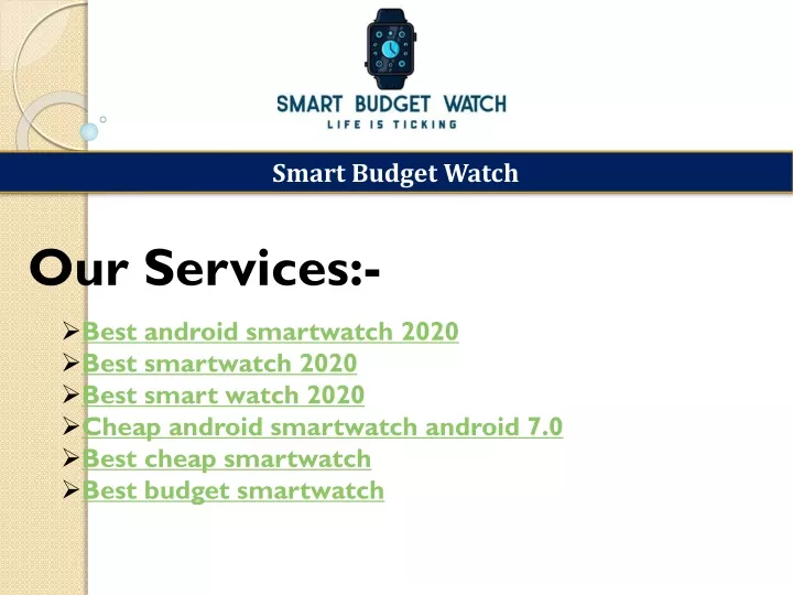 smart budget watch