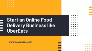 Start an Online Food Delivery Business Like UberEats