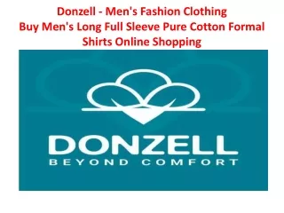 Donzell - Buy Men's Long Full Sleeve Pure Cotton Formal Shirts Online Shopping