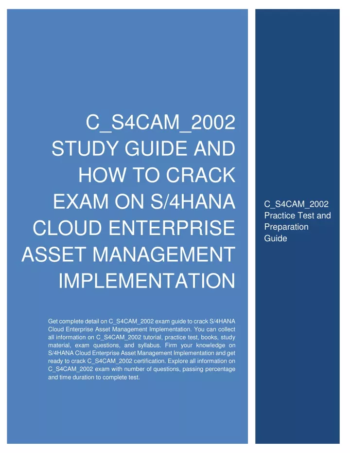 c s4cam 2002 study guide and how to crack exam