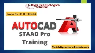 Best AutoCAD STAAD Pro Training in Delhi