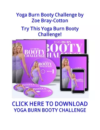 (PDF) Yoga Burn Booty Challenge PDF Free Download: Zoe Bray-Cotton