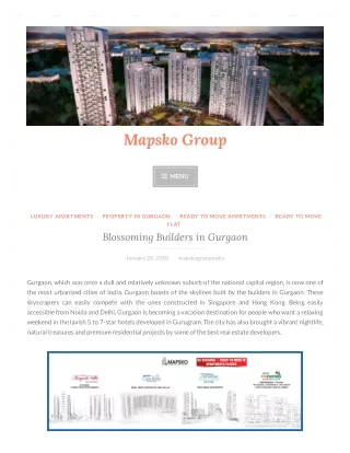 Blossoming Builders in Gurgaon