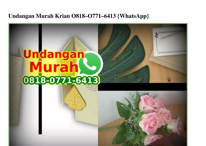 undangan murah krian o818 o771 6413 whatsapp