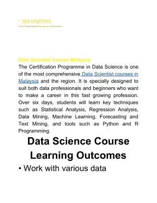 data science course malaysia