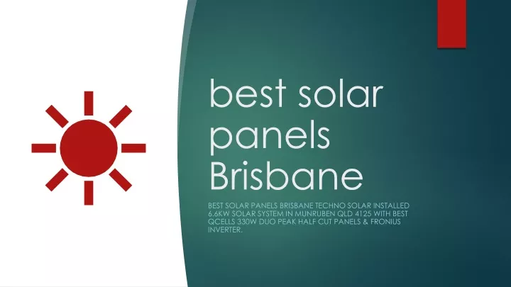 best solar panels brisbane