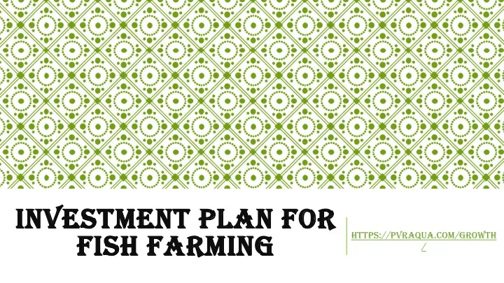 investment plan for fish farming