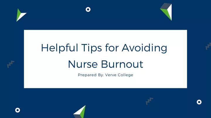 helpful tips for avoiding nurse burnout