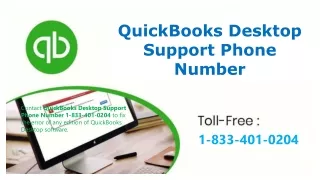 QuickBooks Desktop Support Phone Number 1-833-401-0204