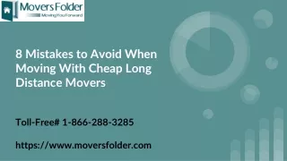 Hiring Cheap Long Distance Movers? Avoid these 8 Mistakes