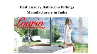 Best Luxury Bathroom Fittings Manufacturers in India