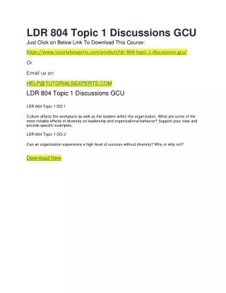 ldr 804 topic 1 discussions gcu just click