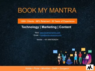 Website Development, e-Commerce, UI/UX Design | Book My Mantra