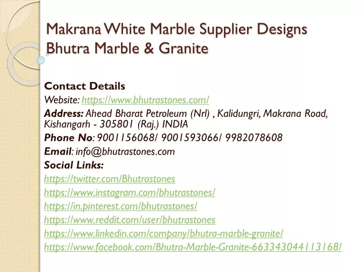 makrana white marble supplier designs bhutra marble granite