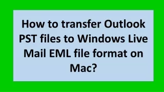 PST to EML Converter for Mac Tool