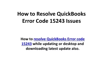 Resolve QuickBooks Erro 15243