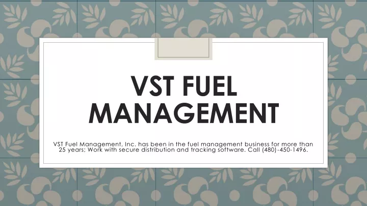 vst fuel management