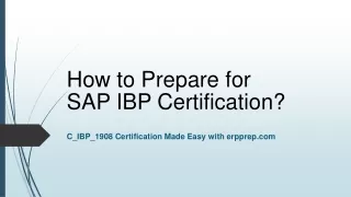 Latest Questions Answers for SAP Integrated Business Planning (C_IBP_1908) Certification Exam