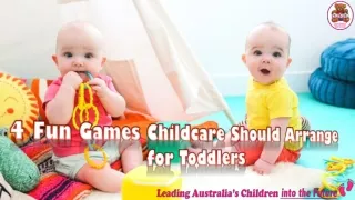4 Fun Games Childcare Should Arrange for Toddlers