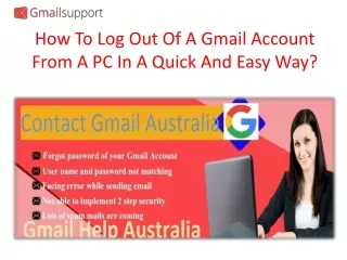 How To Log Out Of A Gmail Account From A PC In A Quick And Easy Way?