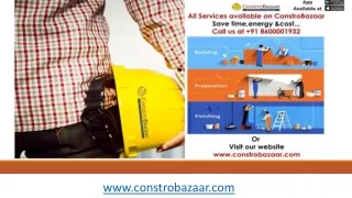 Construction Materials online. ConstroBazaar is your one-stop solution to find all your building materials and services