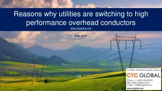 Reasons utilities are switching to high-performance overhead conductors