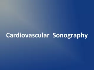 Cardiovascular Sonography Program
