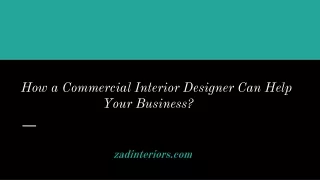 Zad Commercial Interior Designers In Kolkata