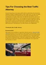 Tips For Choosing the Best Traffic Attorney - slide 1