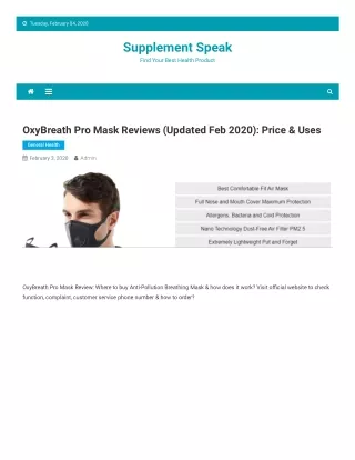 How To Utilize Oxybreath Pro Mask?