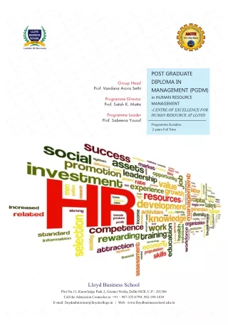 Master in HR (Human Resource) - PGDM in HR