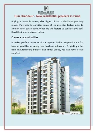 New Ongoing Residential Projects in Pune