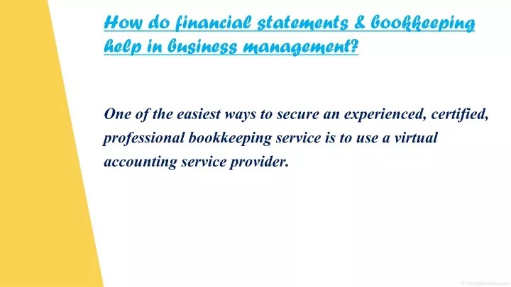 how do financial statements bookkeeping help