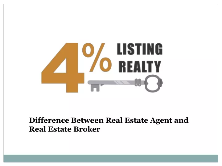 difference between real estate agent and real
