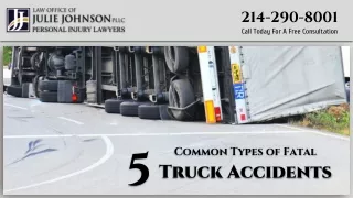 Five Common Types of Fatal Truck Accidents