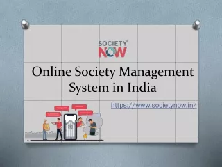 Online Society Management System in India