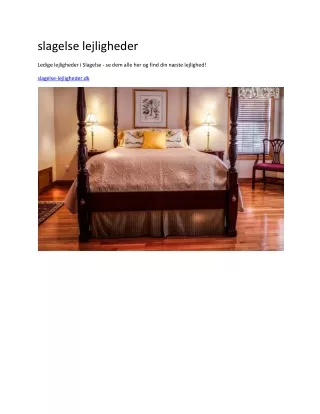 slagelse lejligheder