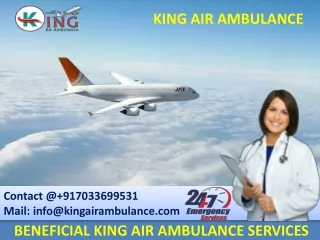 Get Classy Air Ambulance Services in Guwahati and Ranchi by King Ambulance