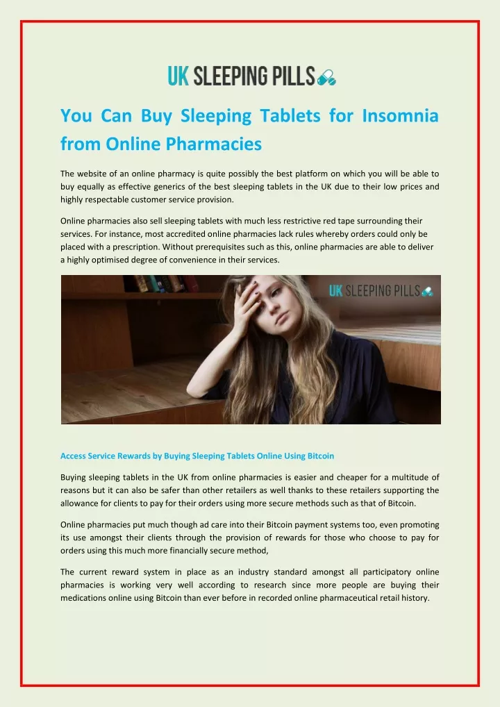 you can buy sleeping tablets for insomnia from