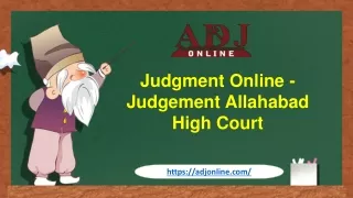 Allahabad High court Judgement is available online now