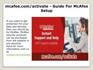 mcafee.com/activate - Guide For McAfee Setup