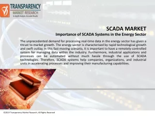 SCADA Market: Insights, Growth, Export Value, Sales, Pricing Forecast