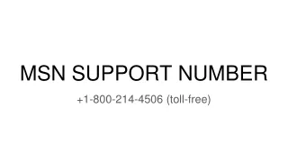MSN SUPPORT NUMBER- www.livetechys.com