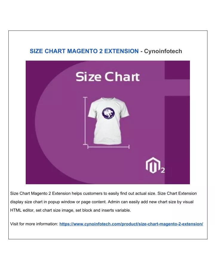 size chart magento 2 extension cynoinfotech