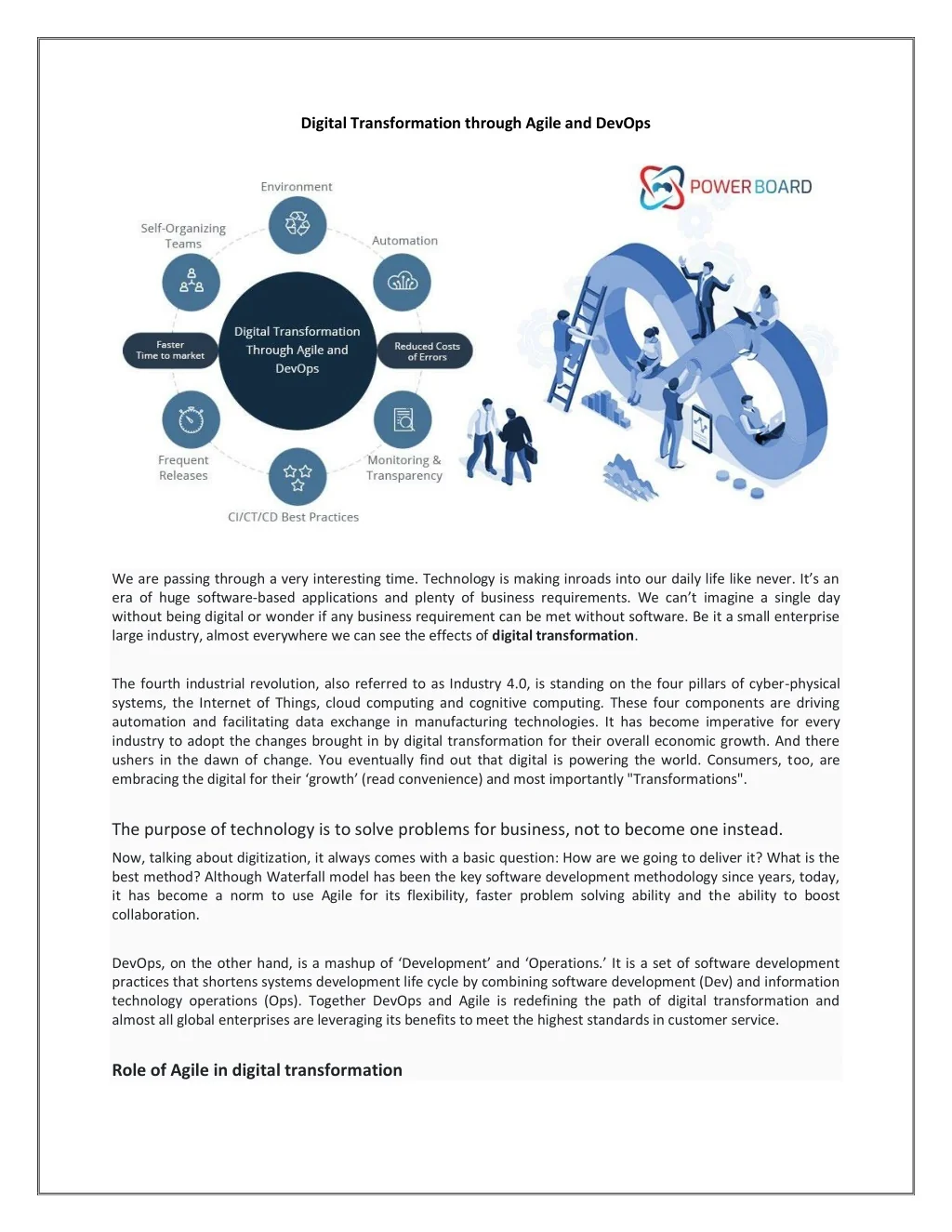 PPT - Digital Transformation through Agile and DevOps PowerPoint ...